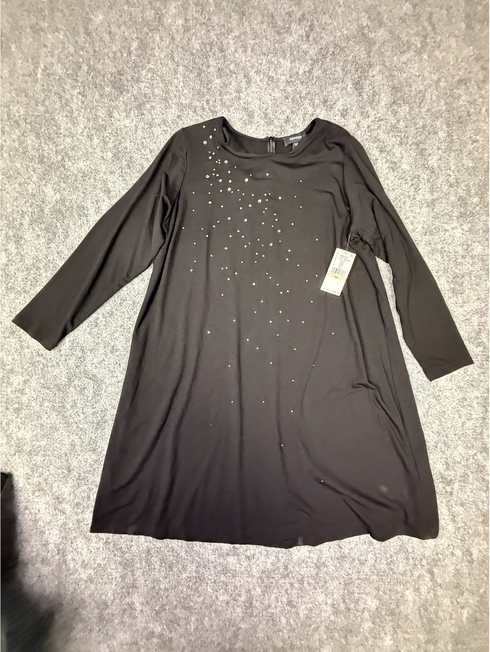 Karen Kane Haute Pink Sparkle Black Dress 2X